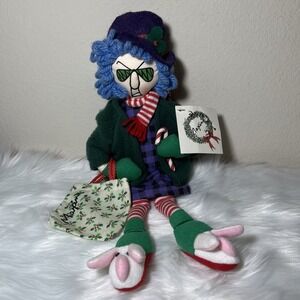 Hallmark Crabby Maxine Plush Doll Bah Humbug Holiday Christmas Shopping With Tag